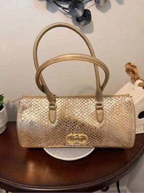 Brahmin Sophia Gold Donnegal Metallic Shoulder Bag